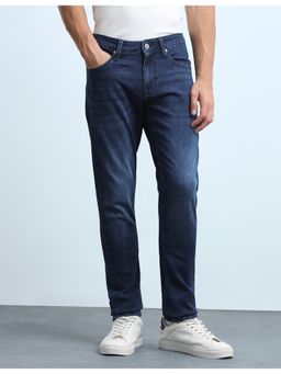 Flying Machine - Jackson Skinny Fit Whiskered Blue Jeans