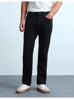 Flying Machine - Freddie Slim Straight Fit Mid Rise Black Jeans