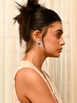 Odette - Gorgeous Gold-Tone Studded Statement Earrings