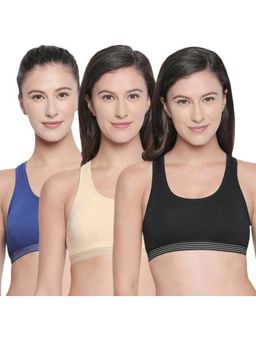 Bodycare - Racerback Sports Bra-Pack Of 3 - Multi-Color