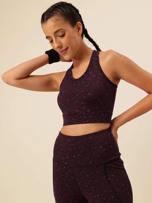 Cukoo Wine Lightly Padded Sports Bra