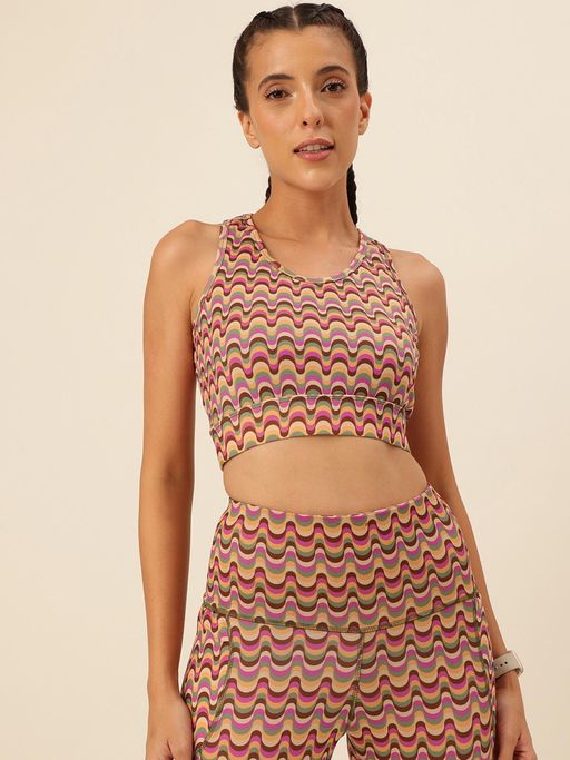 Cukoo Multi-Color Lightly Padded Sports Bra