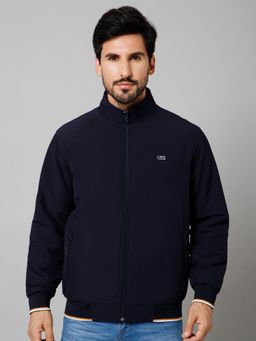 Cantabil - Men Casual Navy Blue Reversible Jacket