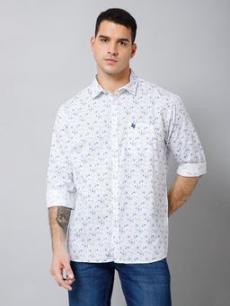 Cantabil - Men Casual White Full Sleeves Shirt