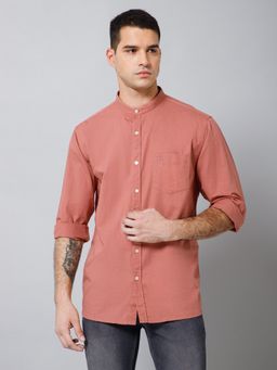 Cantabil - Men Casual Peach Full Sleeves Shirt