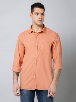 Cantabil - Men Casual Rust Full Sleeves Shirt