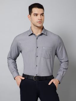 Cantabil - Men Formal Grey Full Sleeves Shirt