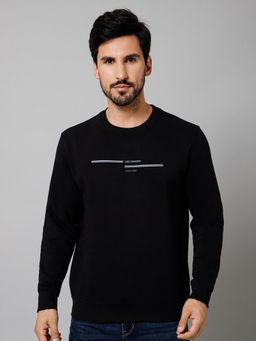 Cantabil - Men Casual Black Sweatshirt