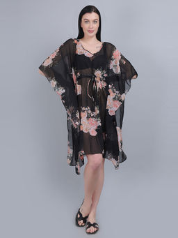 Mod & Shy - Black printed kaftan Dress