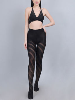 Mod & Shy - Self Design Pantyhose Stockings