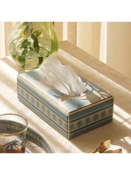 Pure Home + Living - Beige Varena Faux Leather Tissue Box