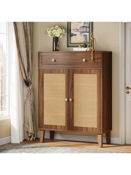 The Artment - Brown The Artment Brown Freestanding Multi-Purpose Storage Mesh Cabinet