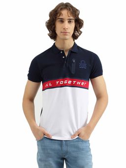 United Colors of Benetton - Regular Fit Polo Neck Colorblock T-Shirt