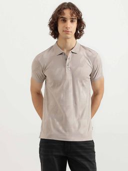 United Colors of Benetton - Regular Fit Polo Neck Houndstooth T-Shirt