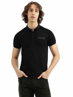 United Colors of Benetton - Regular Fit Polo Neck Solid T-Shirt