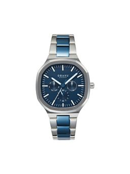 Obaku - Ild Blue steel Multifunction Blue Octagon Dial Men Watch - V275GMCLSK (M)