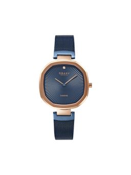 Obaku - Brilliant Ocean Diamond Quartz Blue Octagon Dial Women Watch - V277LXVLML (M)