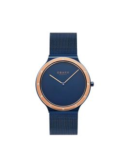 Obaku - Note Lille Ocean Crystal Quartz Navy Blue Round Dial Women Watch - V285LESLML (M)