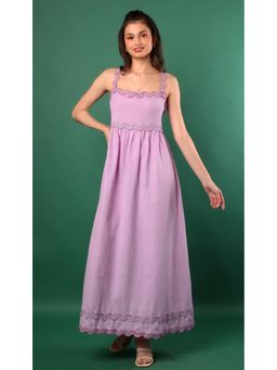 Naava - Lavender Handwoven Pansy Long Dress