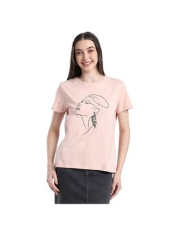 R&B - Women's Pink Graphic Regular T-Shirt
