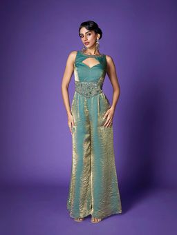 Qunic - Green Cobalt Elara Jumpsuit