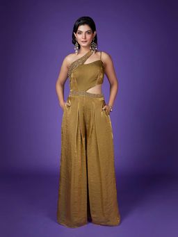 Qunic - Night Shift Gold Jumpsuit