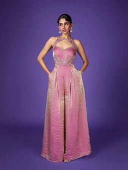 Qunic - Pink Masquerade Jumpsuit