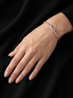 MHOIR - Stellara Rose Gold Plated Stone Studded Bracelet