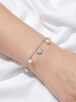 MHOIR - Astrielle Silver Plated Pearl Bracelet