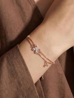 MHOIR - Orabella Rose Gold Plated Stone Bracelet