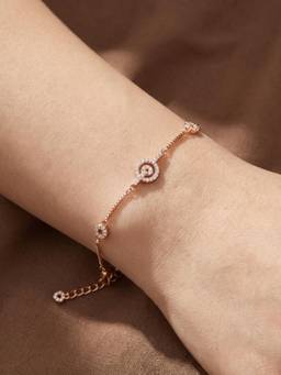 MHOIR - Mira Rose Gold Plated Stone Bracelet