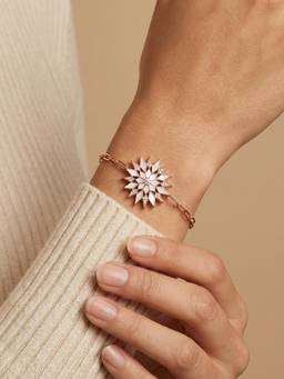 MHOIR - Celestira Rose Gold Plated Stone Studded Bracelet