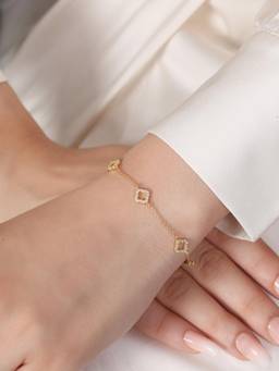 Zavya - Elegance 925 Sterling Silver Gold-Plated Bracelet