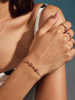 Zavya - Rose Gold Plated 925 Silver Bracelet