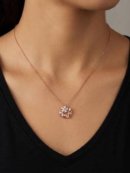 MHOIR - Elara Rose Gold Plated Floral Necklace
