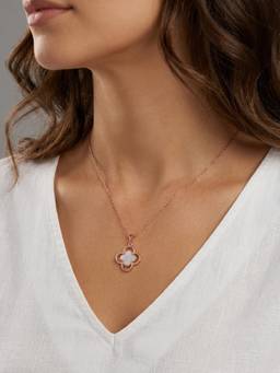 MHOIR - Vero White Rose Gold Plated Necklace