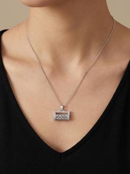 MHOIR - Elin Silver Plated Stone Studded Necklace