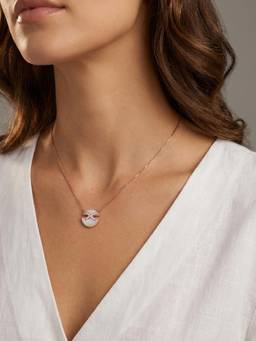 MHOIR - Sera Rose Gold Plated White Stone Necklace