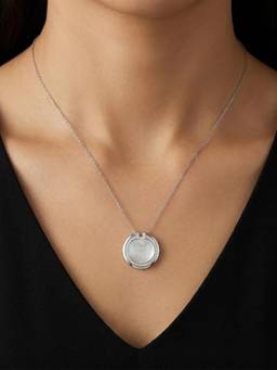 MHOIR - Nysa Silver Plated Stone Studded Necklace