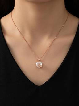 MHOIR - Osha Rose Gold Plated Heart Necklace