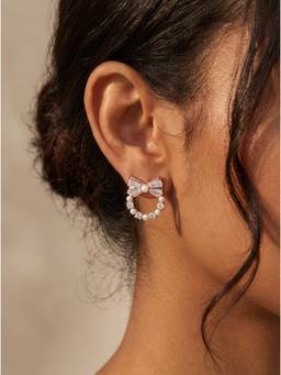 MHOIR - Muse Pure 925 Silver Rose Gold Plated Drop Earrings