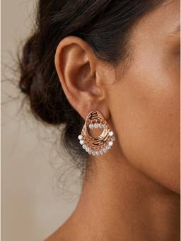 MHOIR - The Halo Rose Gold Plated Earrings