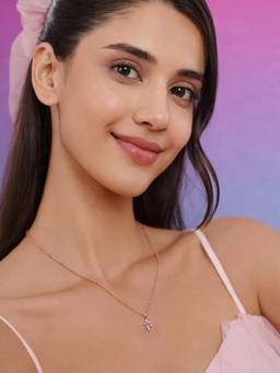 Zavya - Rooted Grace Rose Gold 925 Sterling Silver Necklace