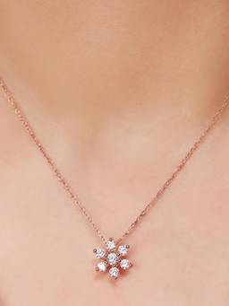 Zavya - Elegant Nakshatra Rose Gold Plated 925 Silver Necklace