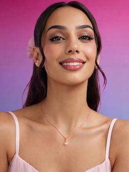 Zavya - White Pearl Rose Gold Plated 925 Sterling Silver Necklace