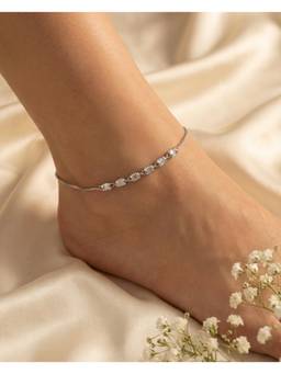 MHOIR - Celestara Silver Plated Anklets