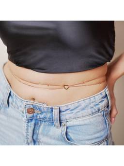 Zavya - Dainty Rose Gold 925 Sterling Silver Waist Chain