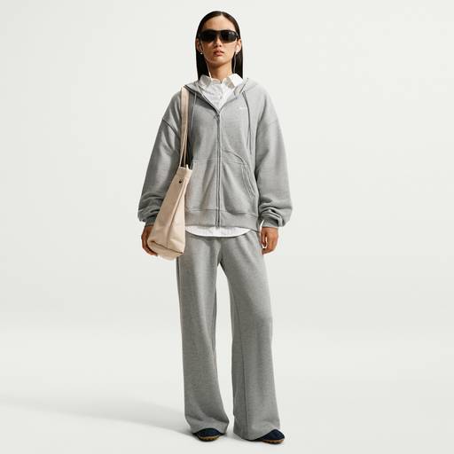 Nike Studio Fleece Lightweight 'French Terry' - Women's Mid-Rise Wide-Leg Trousers
