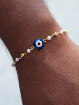 ANUSHKA JAIN JEWELLERY - 925 Gold Nazariya Bracelet Rakhi