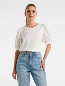 Forever New - Cleo Cutwork Sleeve Blouse